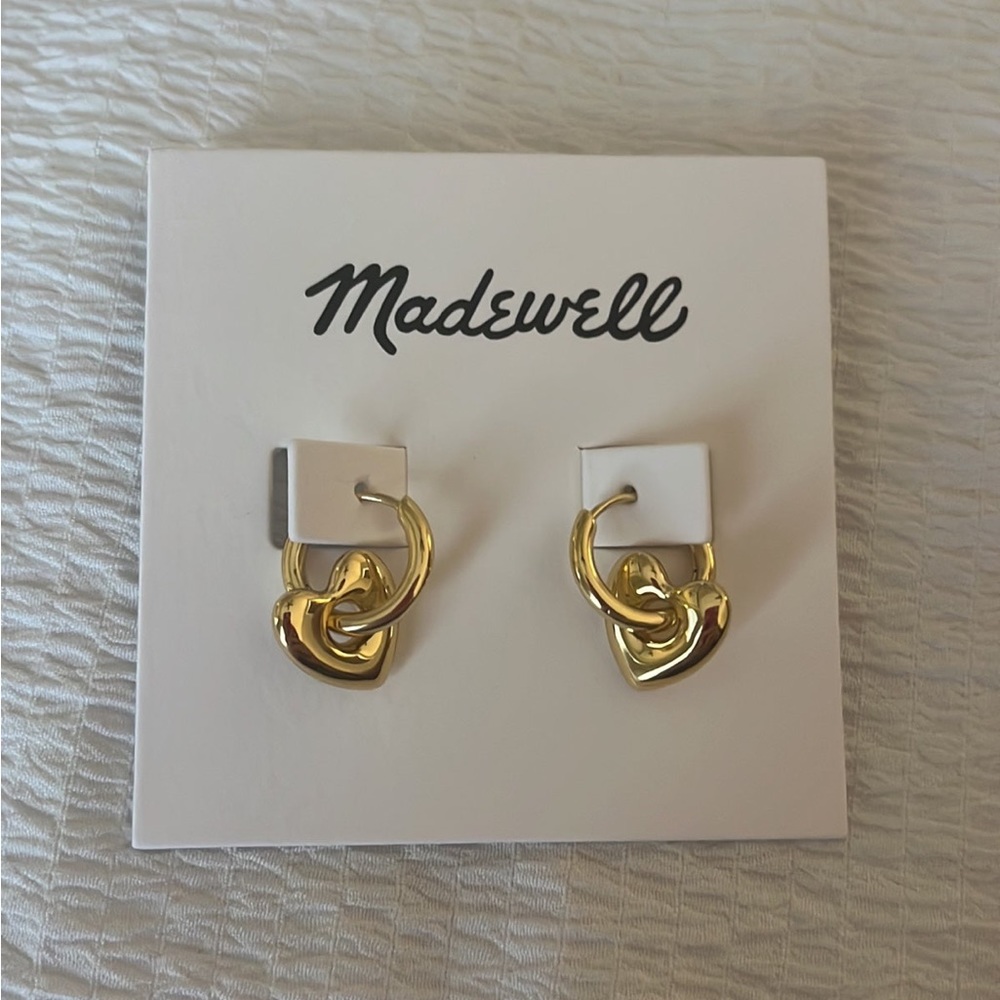 Madewell heart hoop earrings